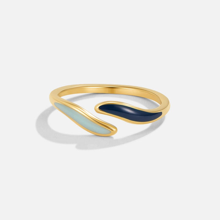 Ocean Wave Enamel Ring