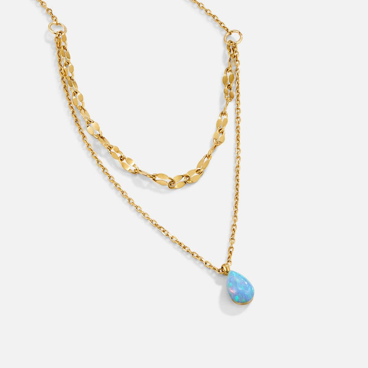 Opaline Layered Teardrop Necklace