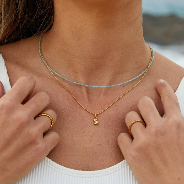 Sienna Bubble Initial Necklace