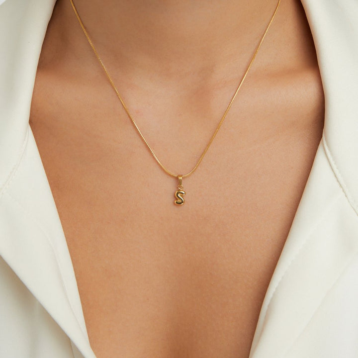 Sienna Bubble Initial Necklace