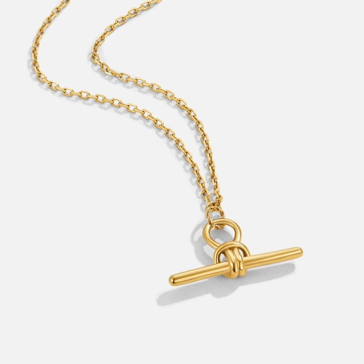 Cassy Knot T-Bar Necklace