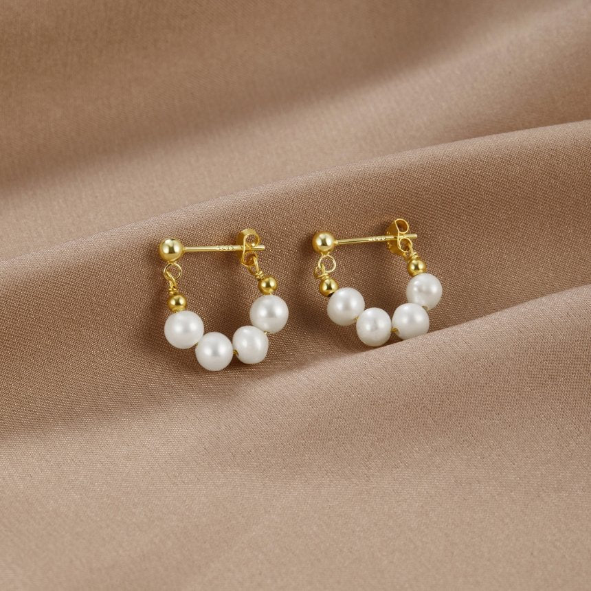 Vivienne Petite Pearl Hoops
