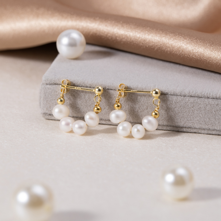 Vivienne Petite Pearl Hoops