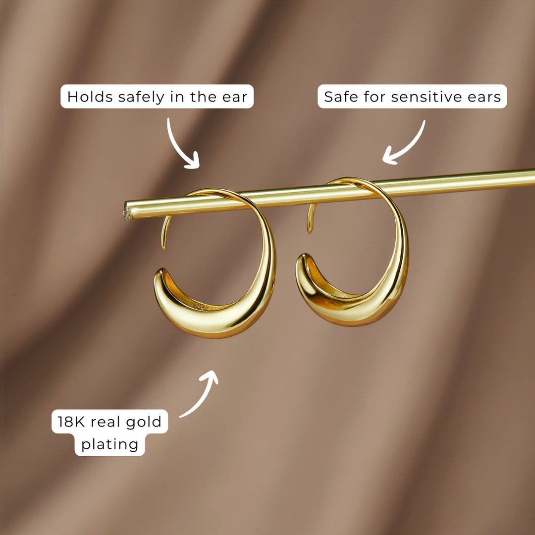 Solara Sculpted Hoop Earrings