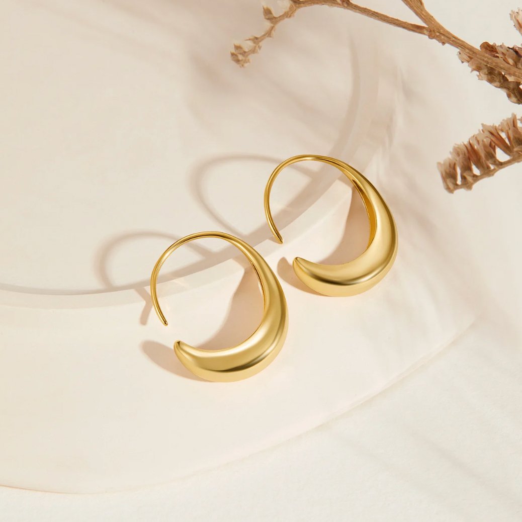 Solara Sculpted Hoop Earrings