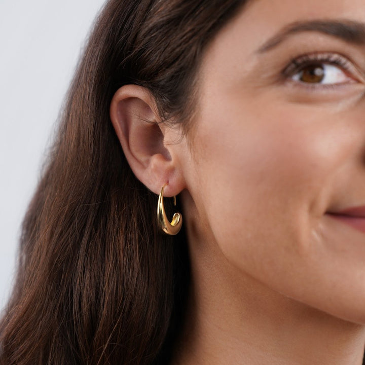 Solara Sculpted Hoop Earrings