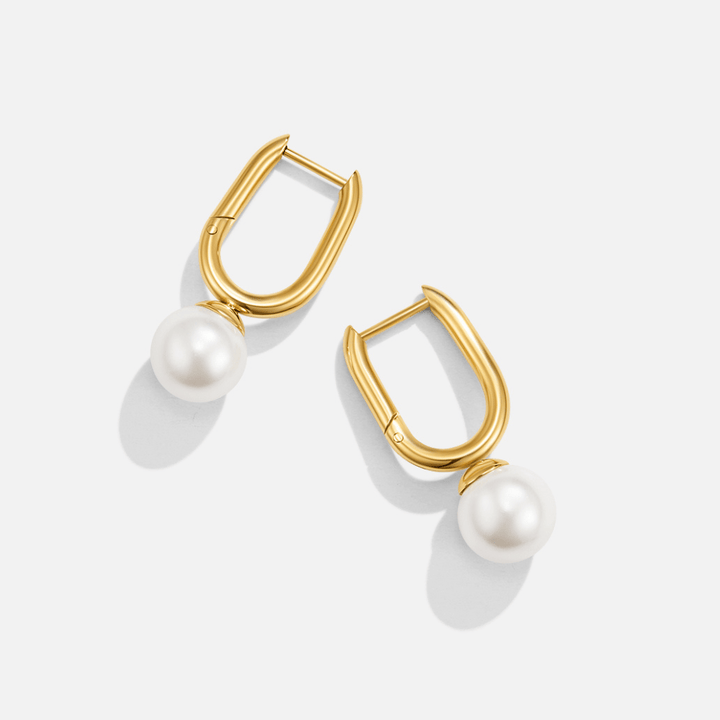 Lunara Modern Pearl Earrings