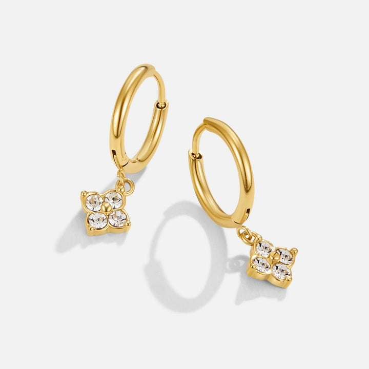 Isla Crystal Bloom Drop Earrings