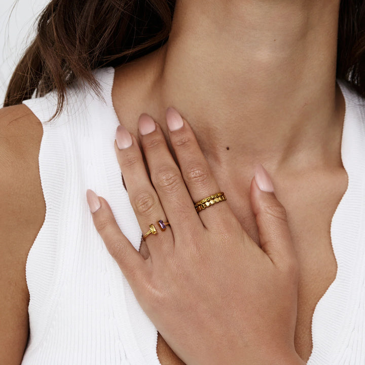 Briony Duo Baguette Ring