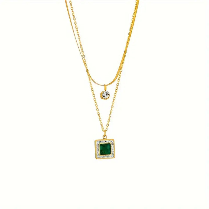 Golden Gemstone Necklace
