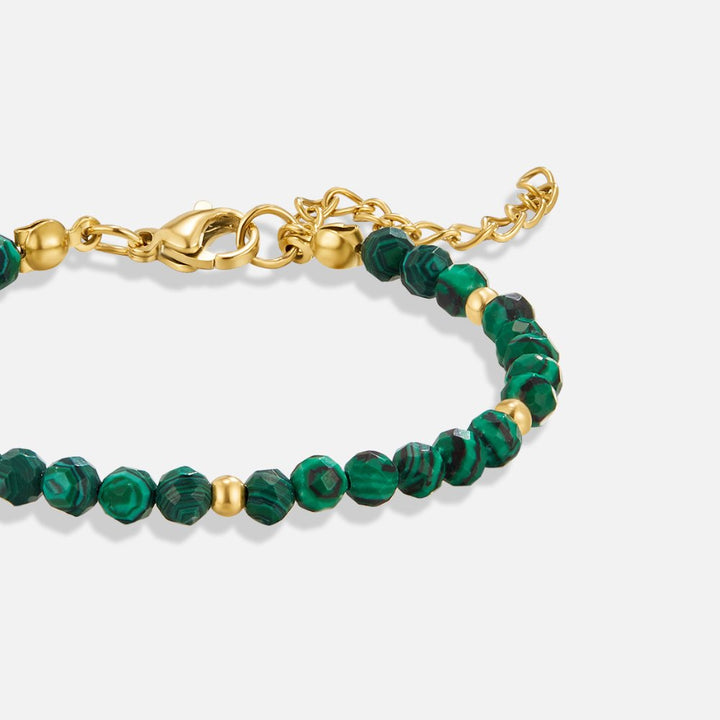 Emerald Malachite Bead Bracelet