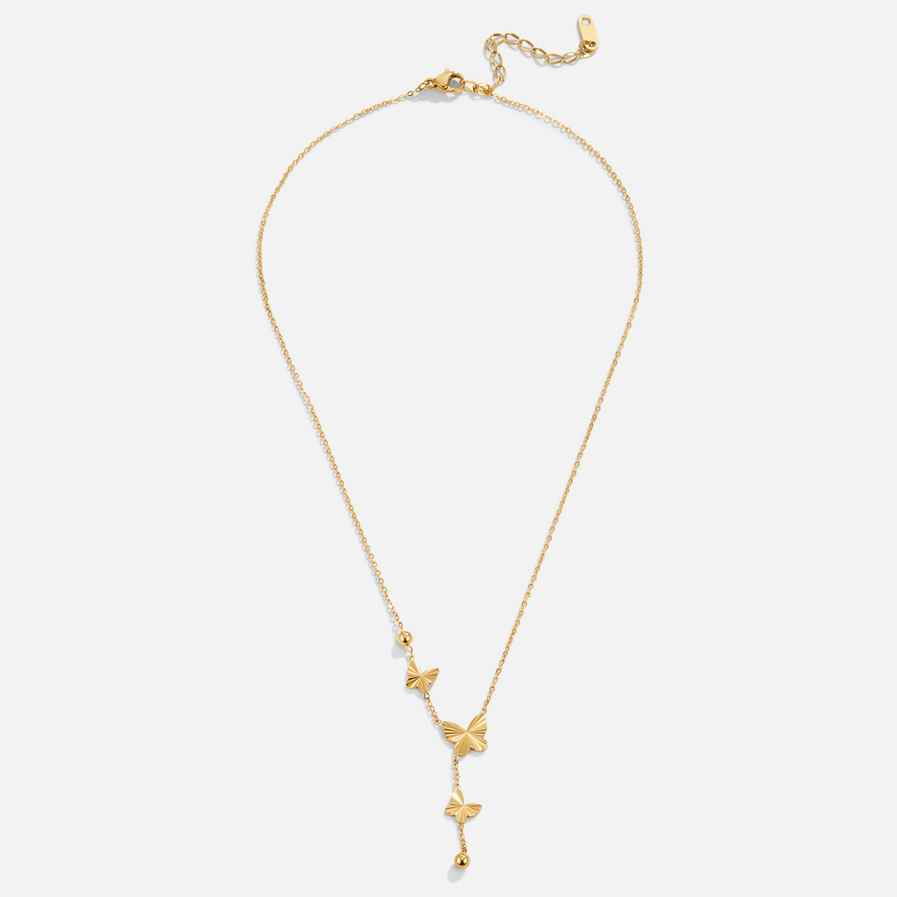 Elodie Butterfly Cascade Necklace