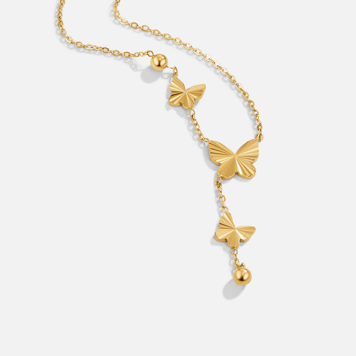 Elodie Butterfly Cascade Necklace