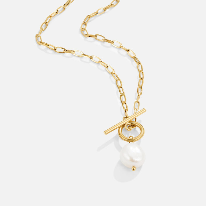 Eva Pearl Toggle Necklace