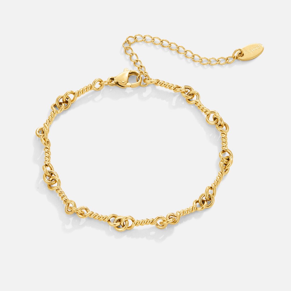 Figaro Knot Chain Bracelet