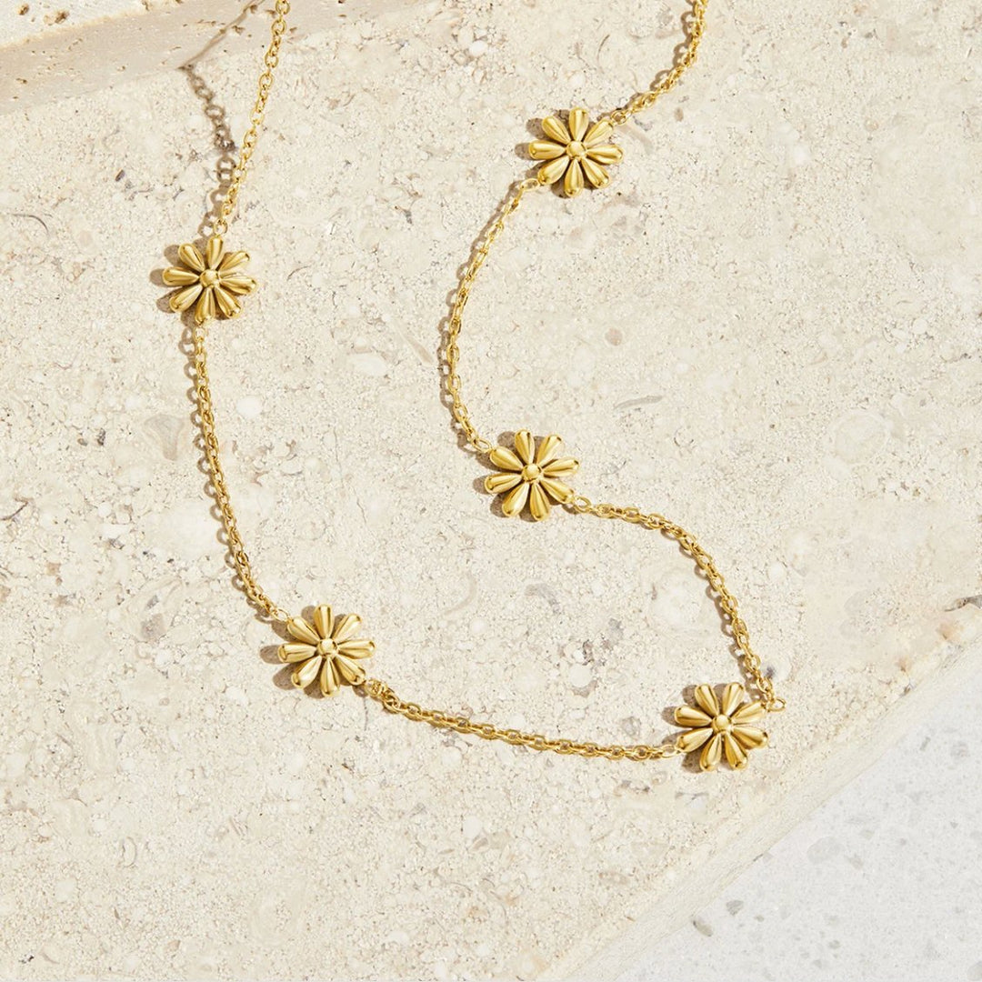 Flora Dainty Gold Necklace