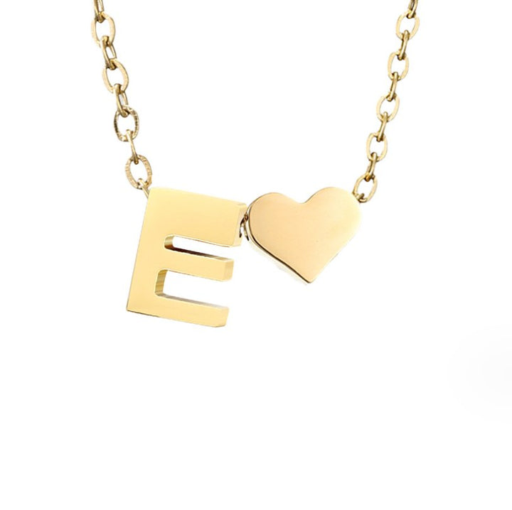Arielle Heart Letter Necklace