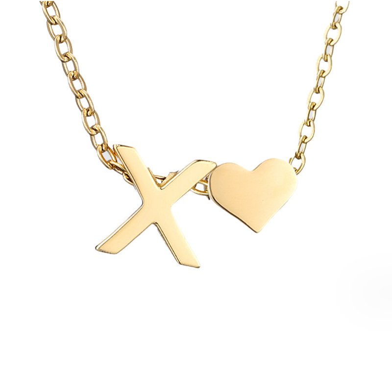Arielle Heart Letter Necklace