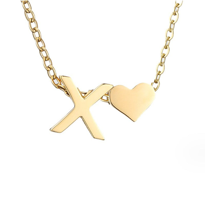 Arielle Heart Letter Necklace