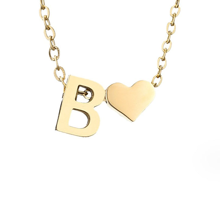 Arielle Heart Letter Necklace