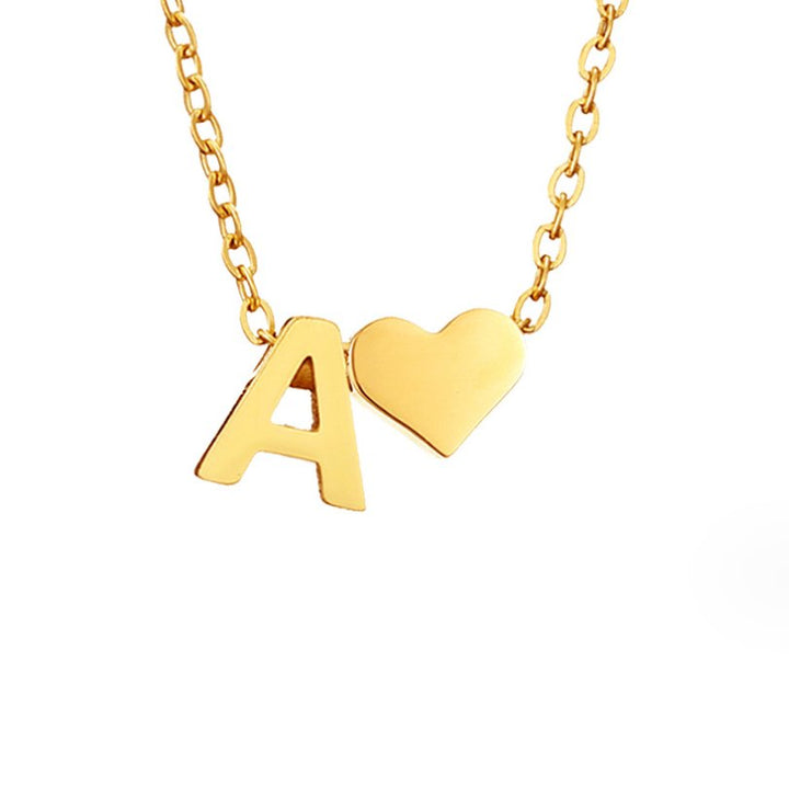 Arielle Heart Letter Necklace