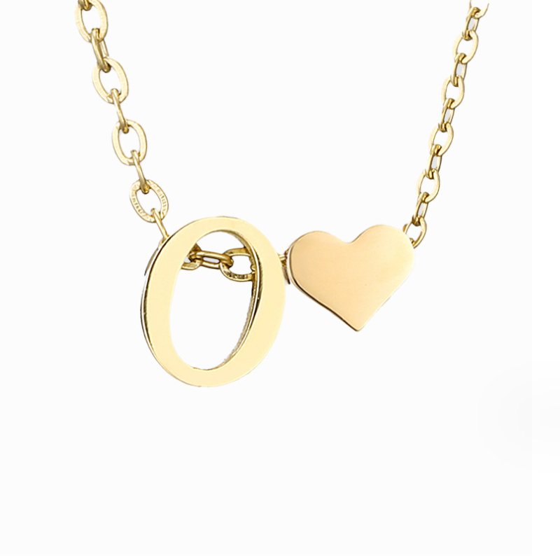 Arielle Heart Letter Necklace