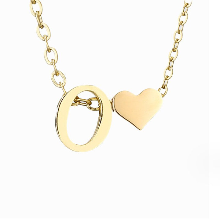 Arielle Heart Letter Necklace
