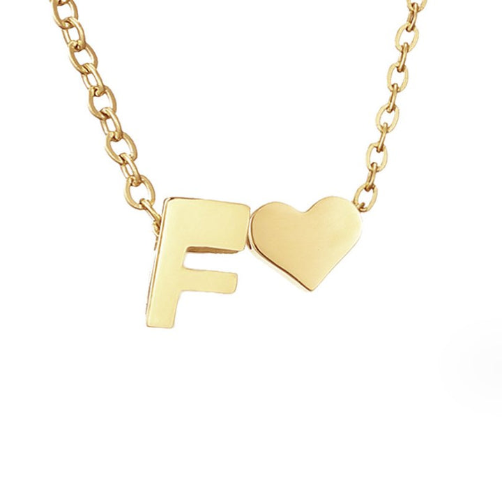 Arielle Heart Letter Necklace