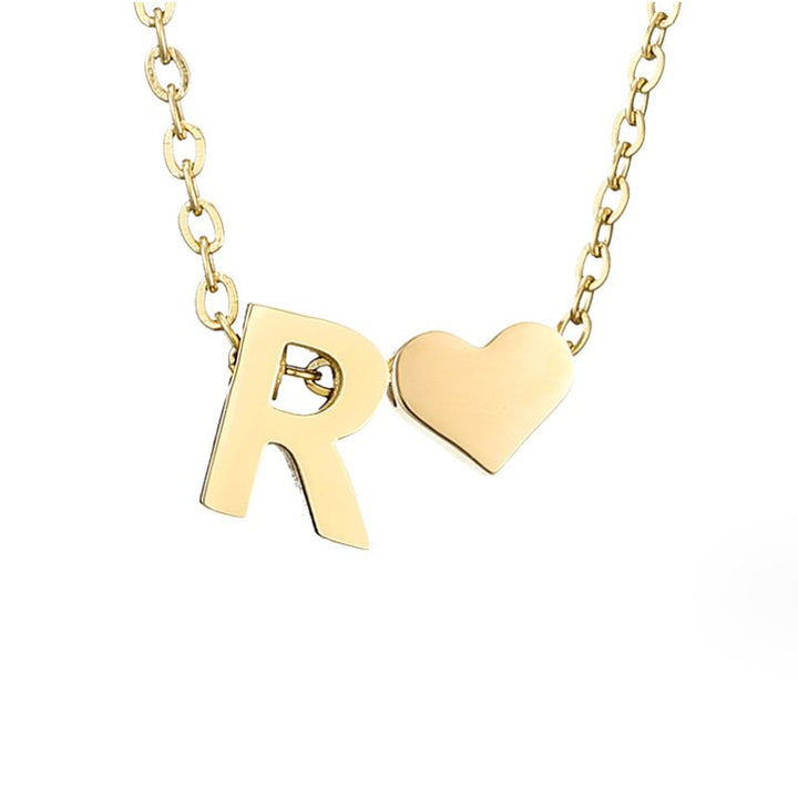 Arielle Heart Letter Necklace