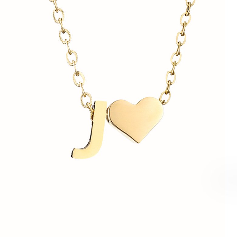 Arielle Heart Letter Necklace