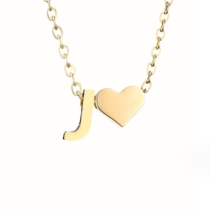 Arielle Heart Letter Necklace