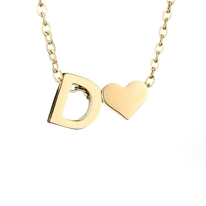 Arielle Heart Letter Necklace