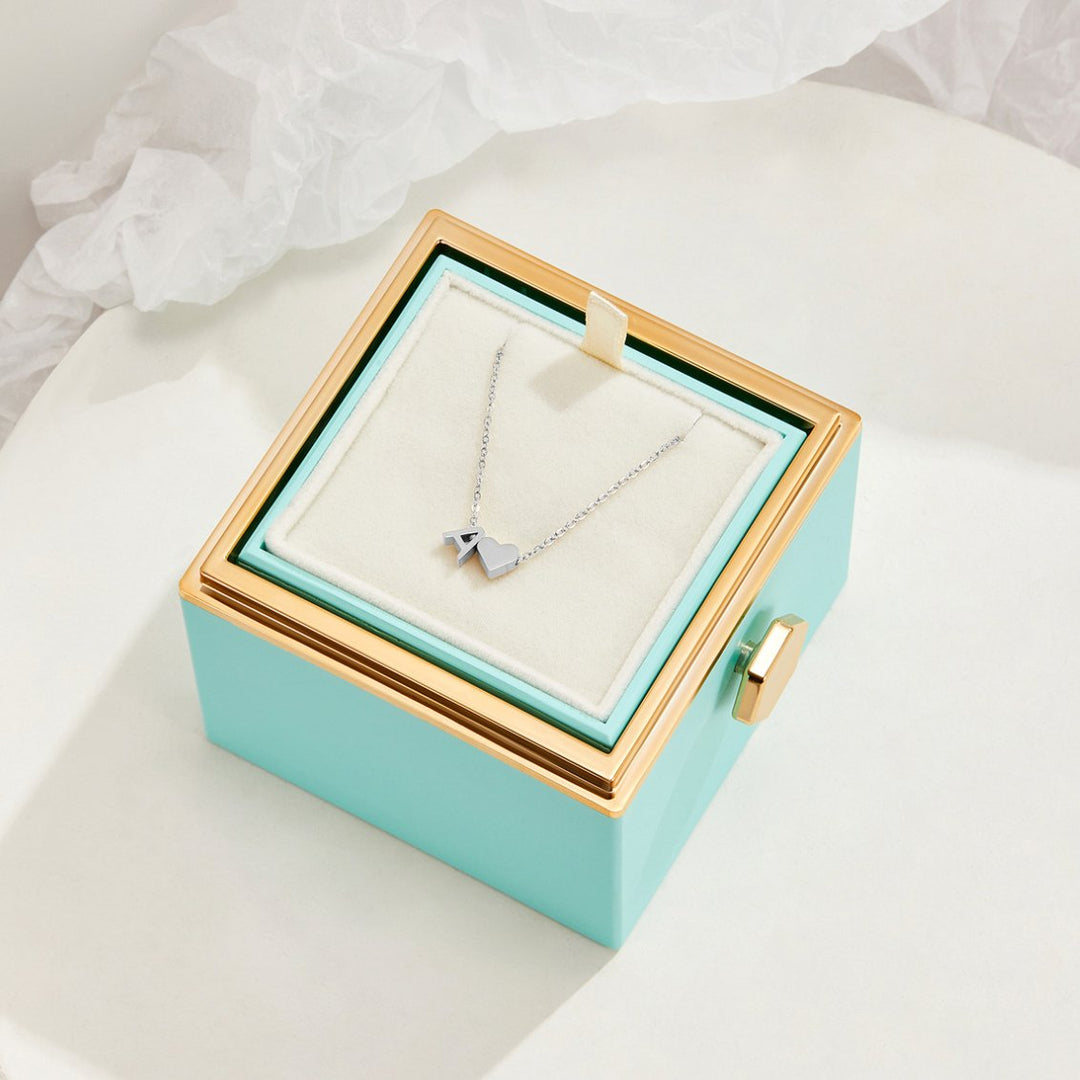 Ayla Silver Heart Initial