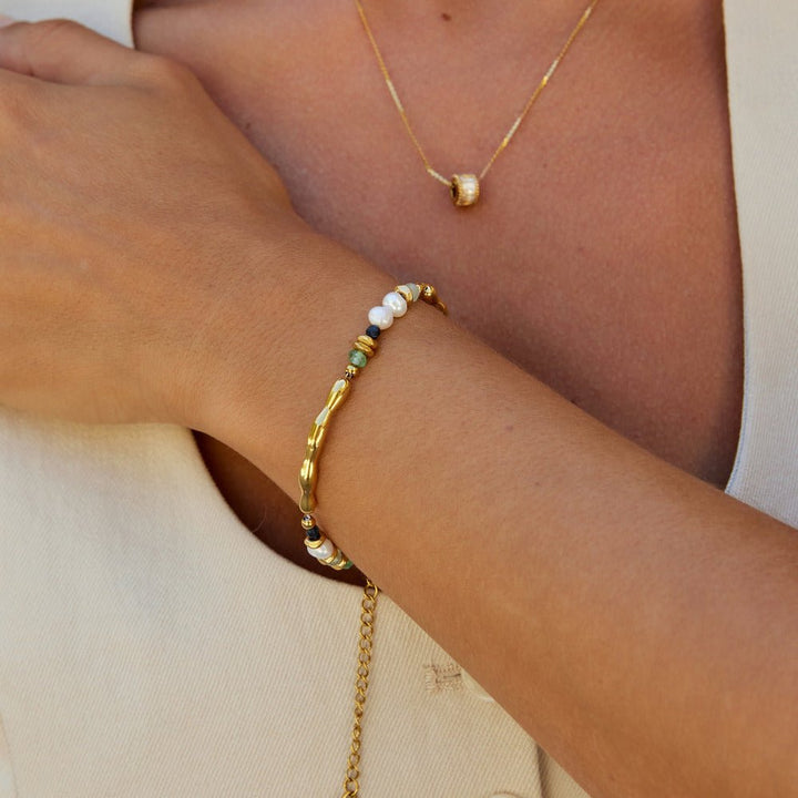 Celeste Pearl Stone Bracelet