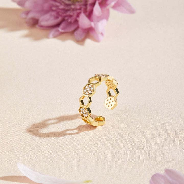 Arlena Honeycomb Spark Ring