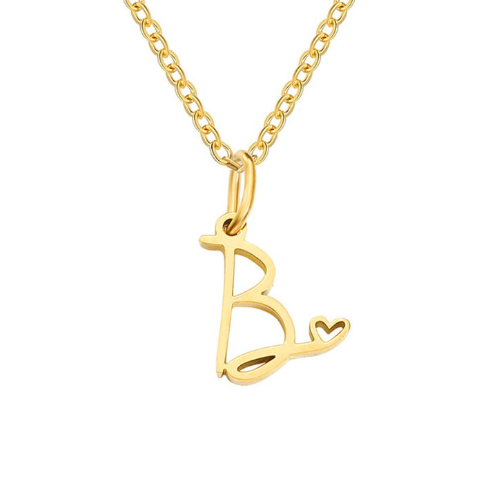 Elara Letter Pendant Necklace