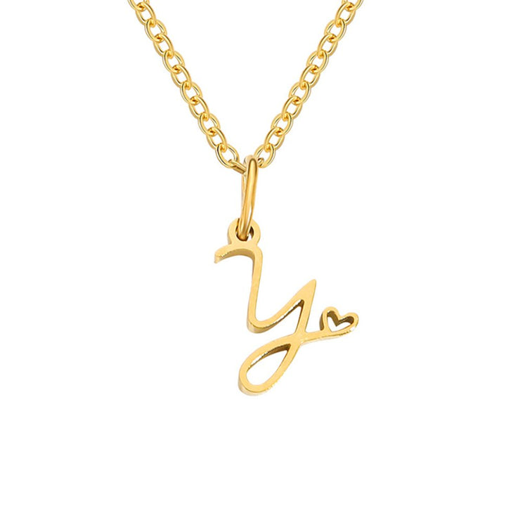 Elara Letter Pendant Necklace