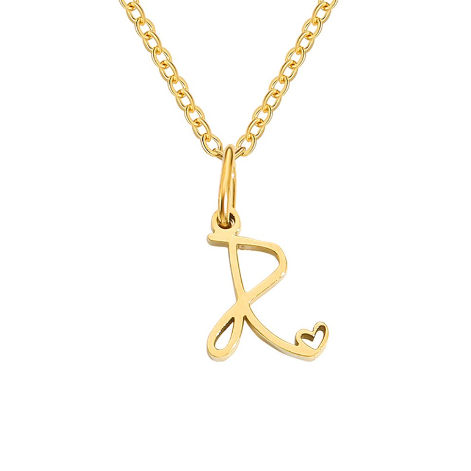 Elara Letter Pendant Necklace