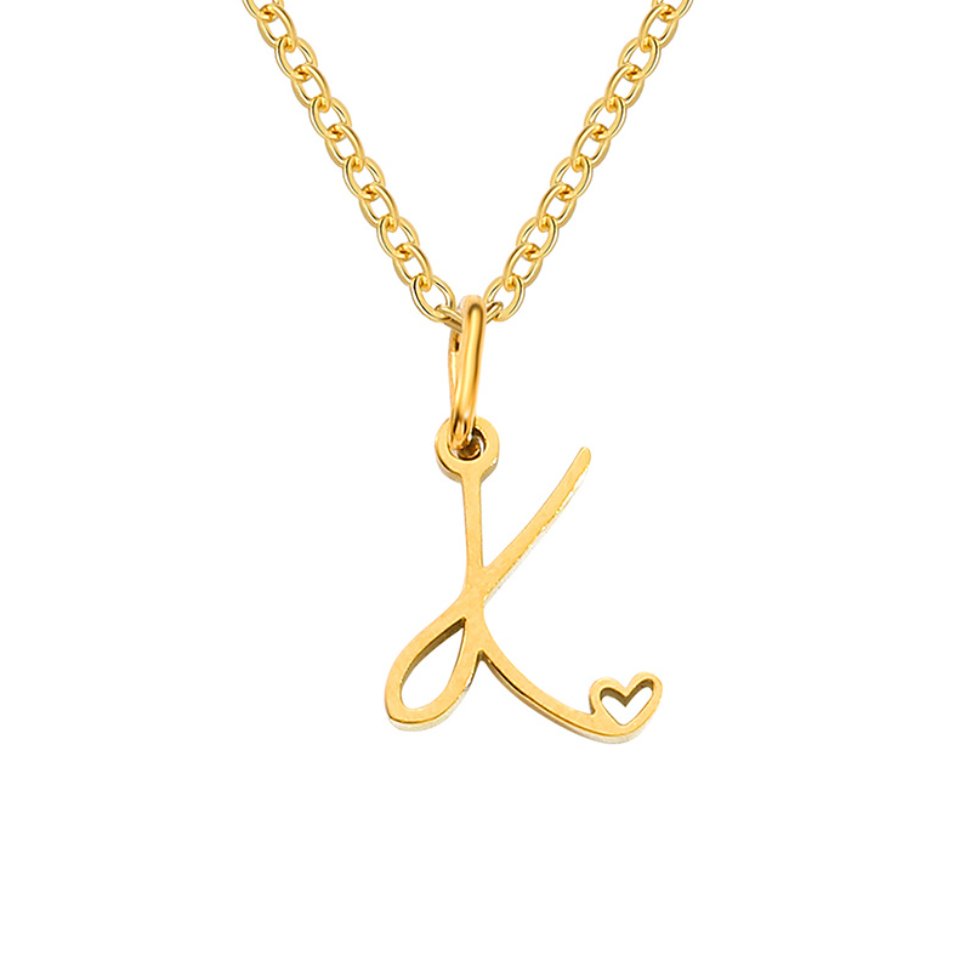 Elara Letter Pendant Necklace