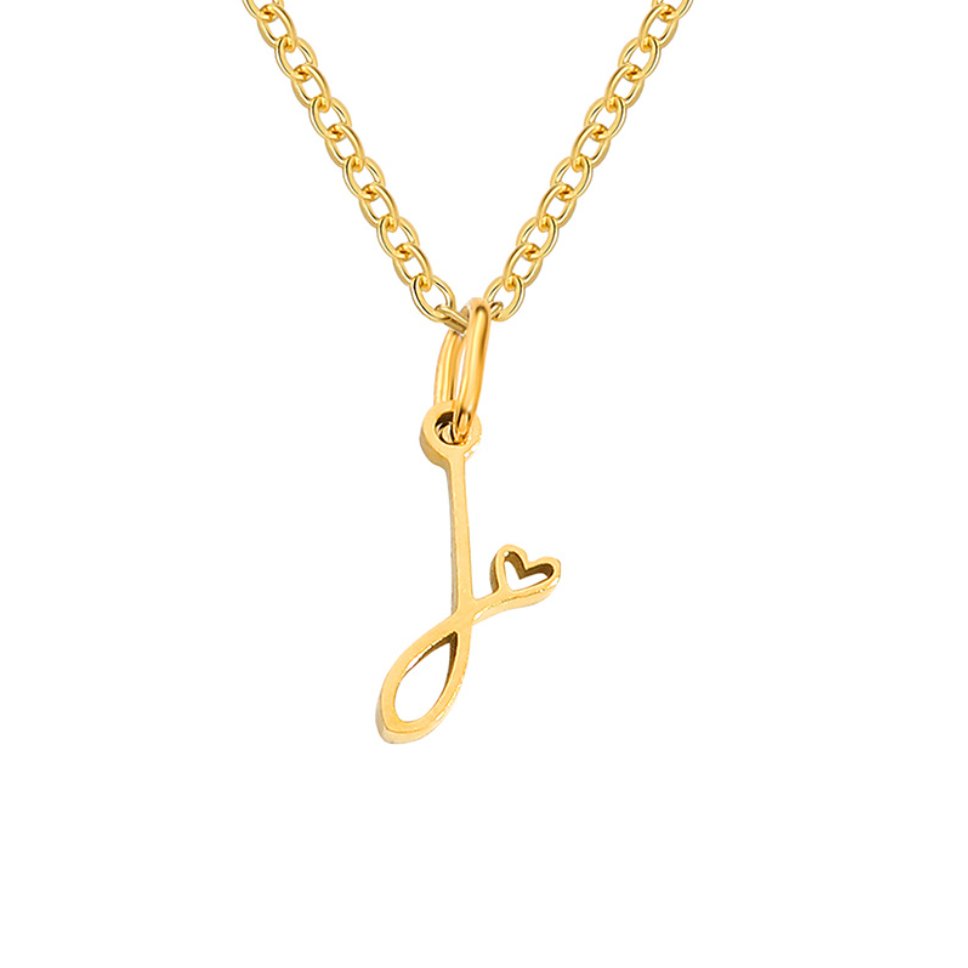 Elara Letter Pendant Necklace