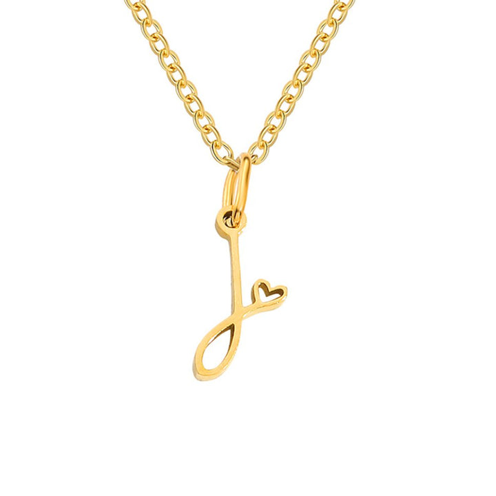 Elara Letter Pendant Necklace
