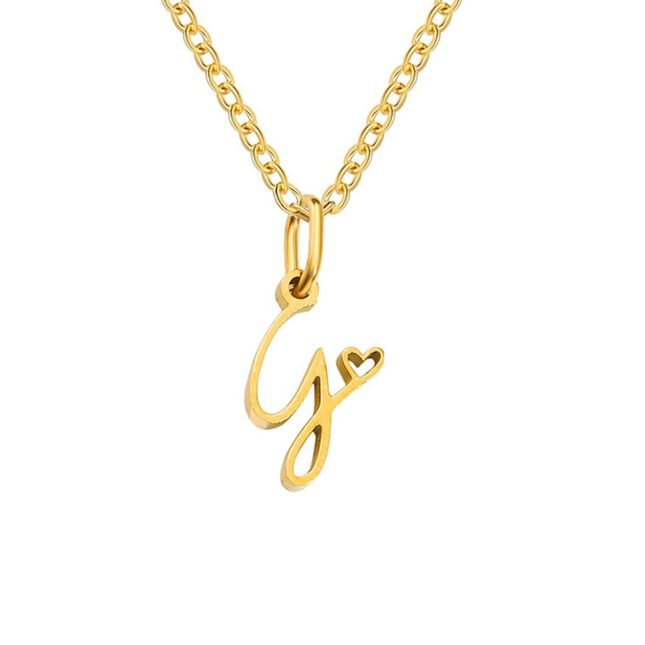 Elara Letter Pendant Necklace