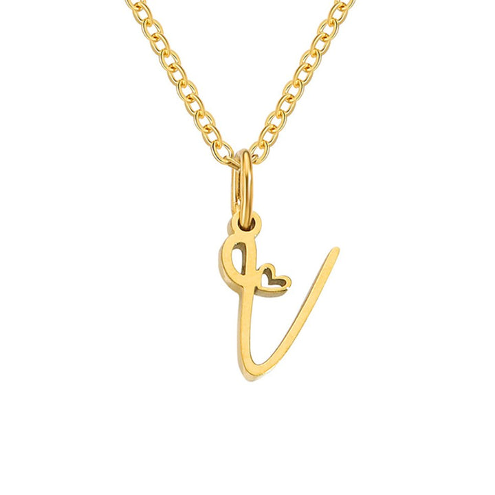 Elara Letter Pendant Necklace