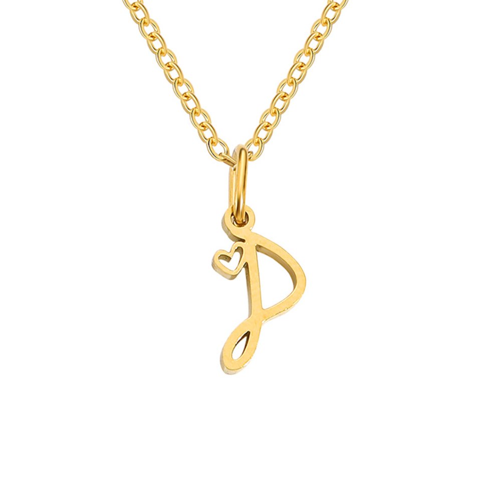 Elara Letter Pendant Necklace