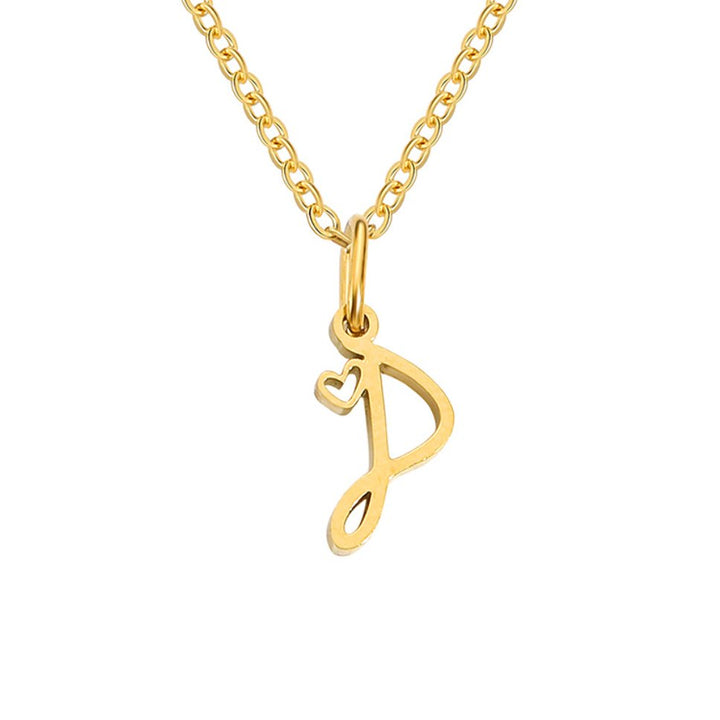 Elara Letter Pendant Necklace