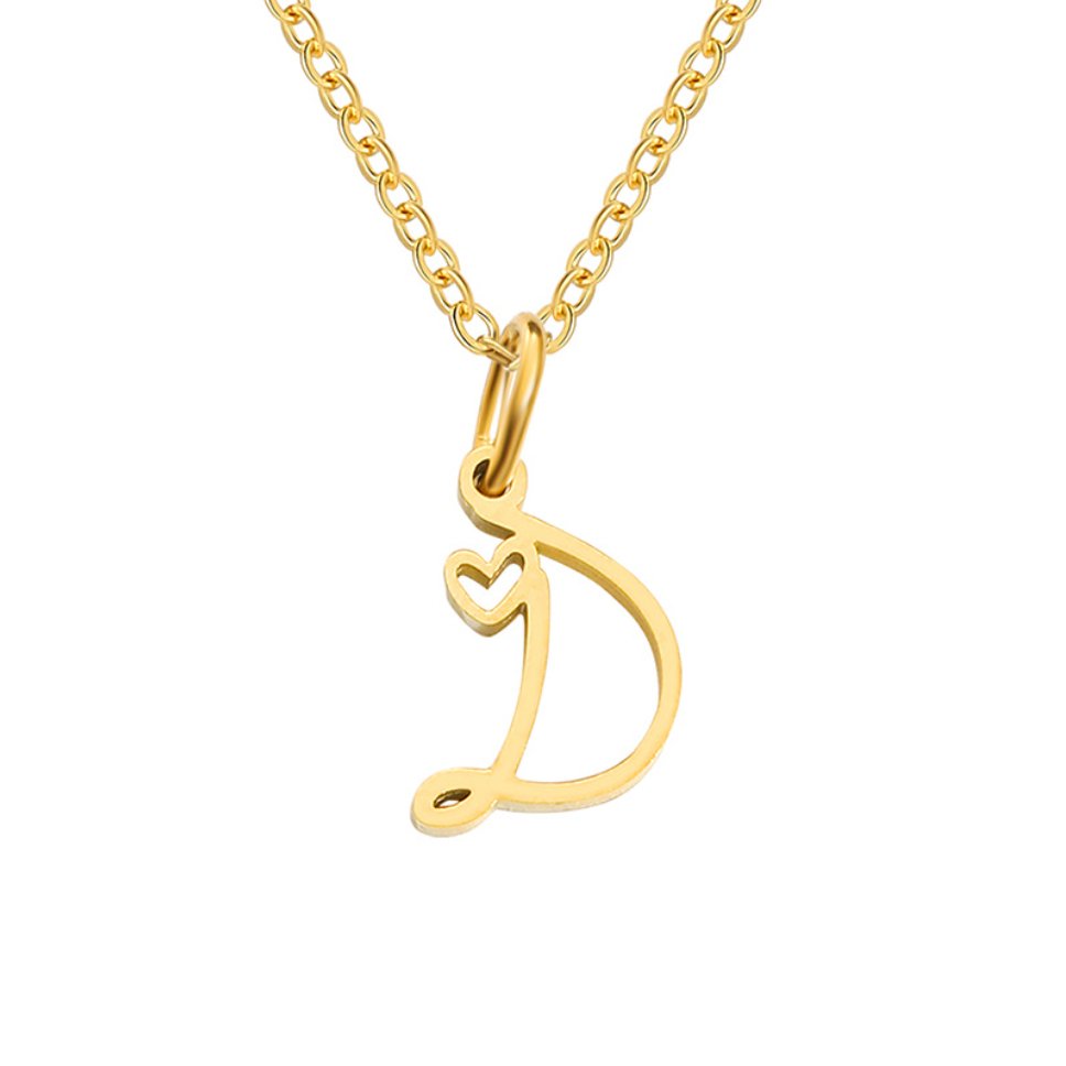 Elara Letter Pendant Necklace