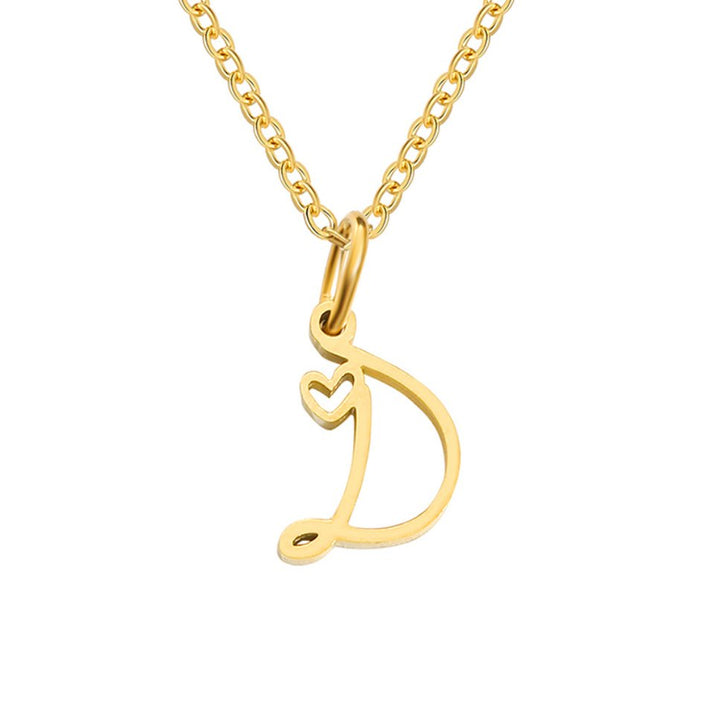 Elara Letter Pendant Necklace