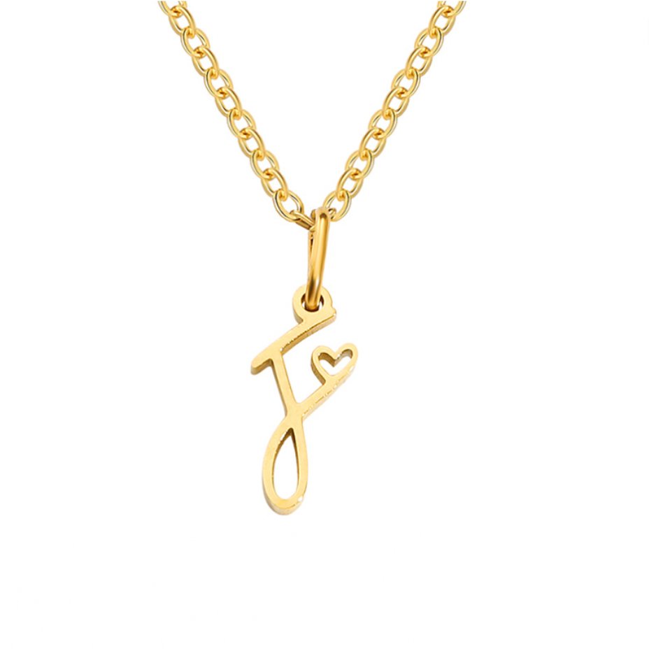 Elara Letter Pendant Necklace