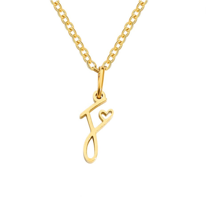 Elara Letter Pendant Necklace