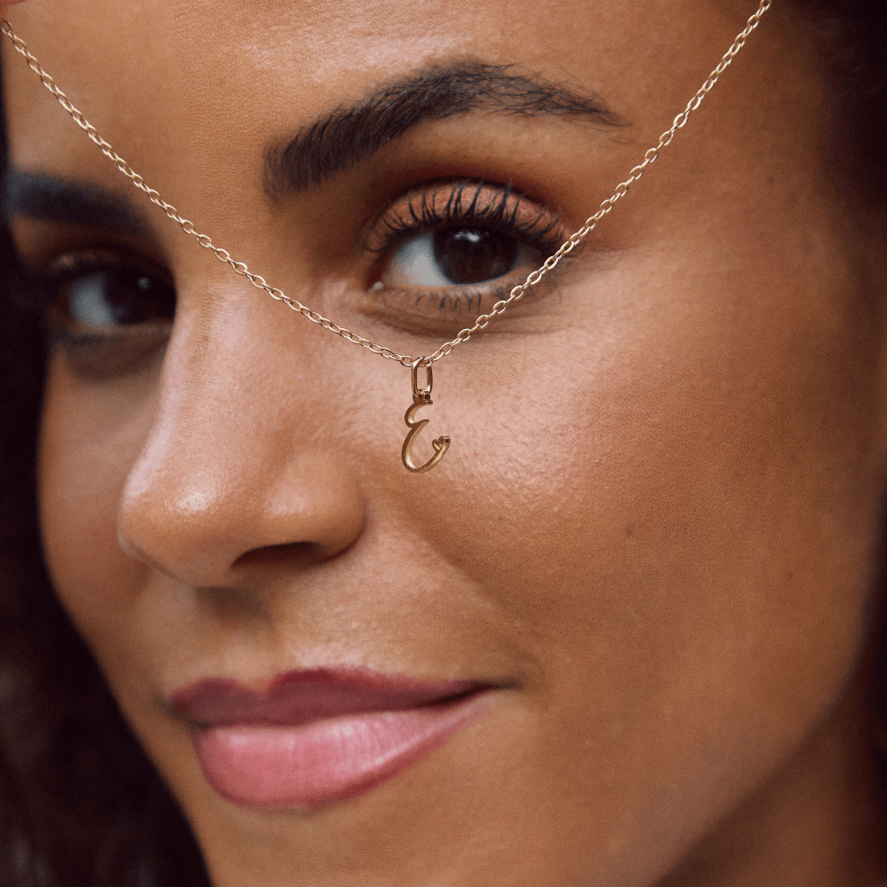 Elara Letter Pendant Necklace